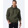 imageJMIERR Mens 2025 Casual Fahsion Fall Hoodie Pullover Quarter Drawstring Fleece Winter Button Hooded Shirt with PocketA Green