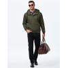 imageJMIERR Mens 2025 Casual Fahsion Fall Hoodie Pullover Quarter Drawstring Fleece Winter Button Hooded Shirt with PocketA Green