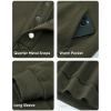 imageJMIERR Mens 2025 Casual Fahsion Fall Hoodie Pullover Quarter Drawstring Fleece Winter Button Hooded Shirt with PocketA Green