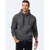 imageJMIERR Mens 2025 Casual Fahsion Fall Hoodie Pullover Quarter Drawstring Fleece Winter Button Hooded Shirt with PocketA Grey