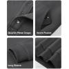 imageJMIERR Mens 2025 Casual Fahsion Fall Hoodie Pullover Quarter Drawstring Fleece Winter Button Hooded Shirt with PocketA Grey