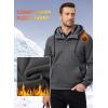 imageJMIERR Mens 2025 Casual Fahsion Fall Hoodie Pullover Quarter Drawstring Fleece Winter Button Hooded Shirt with PocketA Grey