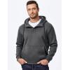 imageJMIERR Mens 2025 Casual Fahsion Fall Hoodie Pullover Quarter Drawstring Fleece Winter Button Hooded Shirt with PocketA Grey