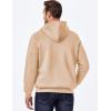 imageJMIERR Mens 2025 Casual Fahsion Fall Hoodie Pullover Quarter Drawstring Fleece Winter Button Hooded Shirt with PocketA Khaki
