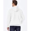 imageJMIERR Mens 2025 Casual Fahsion Fall Hoodie Pullover Quarter Drawstring Fleece Winter Button Hooded Shirt with PocketC White