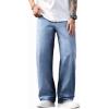 imageJMIERR Mens Baggy Jeans Wide Leg Skater Hip Hop Denim Pants Y2K Vintage Loose Fit StreetwearBeau Blue