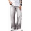 imageJMIERR Mens Baggy Jeans Wide Leg Skater Hip Hop Denim Pants Y2K Vintage Loose Fit StreetwearLight Grey