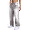 imageJMIERR Mens Baggy Jeans Wide Leg Skater Hip Hop Denim Pants Y2K Vintage Loose Fit StreetwearLight Grey