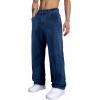 imageJMIERR Mens Baggy Jeans Wide Leg Skater Hip Hop Denim Pants Y2K Vintage Loose Fit StreetwearNavy Blue