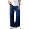 imageJMIERR Mens Baggy Jeans Wide Leg Skater Hip Hop Denim Pants Y2K Vintage Loose Fit StreetwearNavy Blue