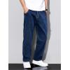 imageJMIERR Mens Baggy Jeans Wide Leg Skater Hip Hop Denim Pants Y2K Vintage Loose Fit StreetwearNavy Blue