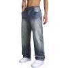 imageJMIERR Mens Baggy Jeans Wide Leg Skater Hip Hop Denim Pants Y2K Vintage Loose Fit StreetwearRetro Blue