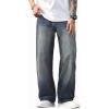 imageJMIERR Mens Baggy Jeans Wide Leg Skater Hip Hop Denim Pants Y2K Vintage Loose Fit StreetwearRetro Blue