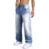 imageJMIERR Mens Baggy Jeans Wide Leg Skater Hip Hop Denim Pants Y2K Vintage Loose Fit StreetwearSky Blue