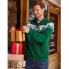 imageJMIERR Mens Cable Knit Pullover Sweater Casual Long Sleeve Stand Collar Button Knitted SweatersXmas Green Reindeer