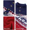 imageJMIERR Mens Cable Knit Pullover Sweater Casual Long Sleeve Stand Collar Button Knitted SweatersXmas Red Reindeer