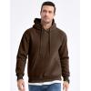 imageJMIERR Mens Casual Cotton Hooded Collar Drawstring Hoodies Pullover Sweatshirts Casual Long Sleeve ShirtsChicory Coffee