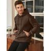 imageJMIERR Mens Casual Cotton Hooded Collar Drawstring Hoodies Pullover Sweatshirts Casual Long Sleeve ShirtsChicory Coffee