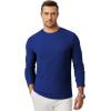 imageJMIERR Mens Fall Crewneck Shirt Long Sleeve AntiWrinkle Casual Muscle T Shirts Workout Slim FittedF Blue 2