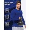 imageJMIERR Mens Fall Crewneck Shirt Long Sleeve AntiWrinkle Casual Muscle T Shirts Workout Slim FittedF Blue 2
