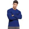 imageJMIERR Mens Fall Crewneck Shirt Long Sleeve AntiWrinkle Casual Muscle T Shirts Workout Slim FittedF Blue 2