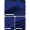 imageJMIERR Mens Fall Crewneck Shirt Long Sleeve AntiWrinkle Casual Muscle T Shirts Workout Slim FittedF Blue 2