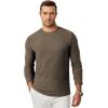 imageJMIERR Mens Fall Crewneck Shirt Long Sleeve AntiWrinkle Casual Muscle T Shirts Workout Slim FittedF Cocoa Brown