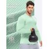 imageJMIERR Mens Fall Crewneck Shirt Long Sleeve AntiWrinkle Casual Muscle T Shirts Workout Slim FittedF Mint Green