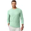 imageJMIERR Mens Fall Crewneck Shirt Long Sleeve AntiWrinkle Casual Muscle T Shirts Workout Slim FittedF Mint Green