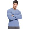 imageJMIERR Mens Fall Crewneck Shirt Long Sleeve AntiWrinkle Casual Muscle T Shirts Workout Slim FittedF Sky Blue