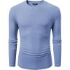 imageJMIERR Mens Fall Crewneck Shirt Long Sleeve AntiWrinkle Casual Muscle T Shirts Workout Slim FittedF Sky Blue