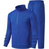 imageJMIERR Mens Tracksuit 2 Piece Set Full Zip Casual Sweatsuit Jogging Suits with Jogger Jackets and Pants Warm Up OutfitsBlue