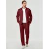 imageJMIERR Mens Tracksuit 2 Piece Set Full Zip Casual Sweatsuit Jogging Suits with Jogger Jackets and Pants Warm Up OutfitsBurgundy