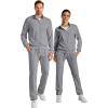 imageJMIERR Mens Tracksuit 2 Piece Set Full Zip Casual Sweatsuit Jogging Suits with Jogger Jackets and Pants Warm Up OutfitsLight Grey