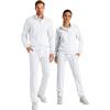 imageJMIERR Mens Tracksuit 2 Piece Set Full Zip Casual Sweatsuit Jogging Suits with Jogger Jackets and Pants Warm Up OutfitsWhite