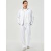 imageJMIERR Mens Tracksuit 2 Piece Set Full Zip Casual Sweatsuit Jogging Suits with Jogger Jackets and Pants Warm Up OutfitsWhite