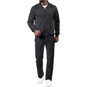 imageJMIERR Mens Tracksuit 2 Piece Set Full Zip Casual Sweatsuit Jogging Suits with Jogger Jackets and Pants Warm Up OutfitsDark Grey