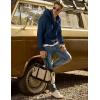 imageJMIERR Mens Casual Cotton Hoodies Drawstring Quarter Zip Pullover Sweatshirts06 Blue