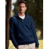 imageJMIERR Mens Casual Cotton Hoodies Drawstring Quarter Zip Pullover Sweatshirts06 Blue
