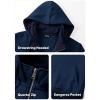imageJMIERR Mens Casual Cotton Hoodies Drawstring Quarter Zip Pullover Sweatshirts06 Blue