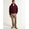 imageJMIERR Mens Casual Cotton Hoodies Drawstring Quarter Zip Pullover Sweatshirts06 Wine Red