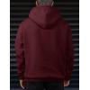imageJMIERR Mens Casual Cotton Hoodies Drawstring Quarter Zip Pullover Sweatshirts06 Wine Red