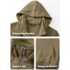 imageJMIERR Mens Casual Cotton Hoodies Drawstring Quarter Zip Pullover Sweatshirts07 Dusty Olive
