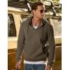 imageJMIERR Mens Casual Cotton Hoodies Drawstring Quarter Zip Pullover Sweatshirts07 Dusty Olive