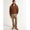imageJMIERR Mens Casual Cotton Hoodies Drawstring Quarter Zip Pullover Sweatshirts08 Brown