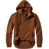 imageJMIERR Mens Casual Cotton Hoodies Drawstring Quarter Zip Pullover Sweatshirts08 Brown
