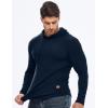 imageJMIERR Mens Fashion Hoodies Fleece Long Sleeve Athletic Sweatshirt Pullover T ShirtsNavy Blue