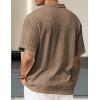 imageJMIERR Mens Polo Shirt Knit Button Casual Short Sleeve Summer Vacation Beach Stretchy Golf ShirtsKhaki