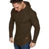 imageJMIERR Mens Fashion Hoodies Fleece Long Sleeve Athletic Sweatshirt Pullover T ShirtsBrown