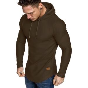 imageJMIERR Mens Fashion Hoodies Fleece Long Sleeve Athletic Sweatshirt Pullover T ShirtsBrown